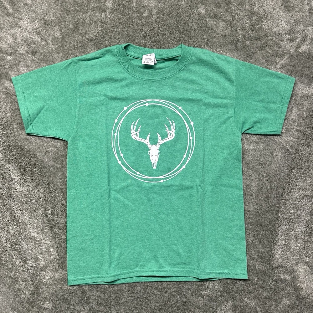 Gildan Youth Small Graphic Tee, Deer‎ Skull, Western